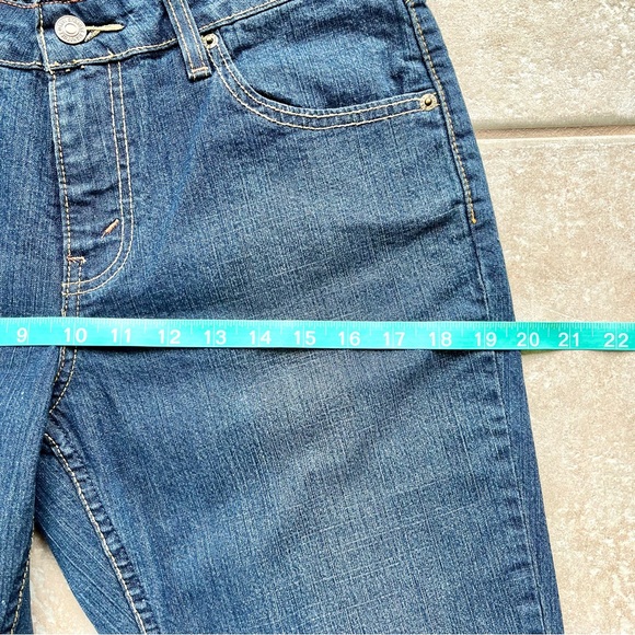 Levi Strauss Stretch Low Rise Bootcut Denim Dark Blue Jeans Women’s 6 LONG - Picture 9 of 11
